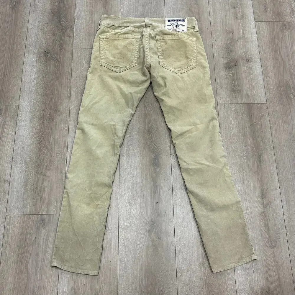 True Religion corduroy Beige pants Skinny size 32 B29